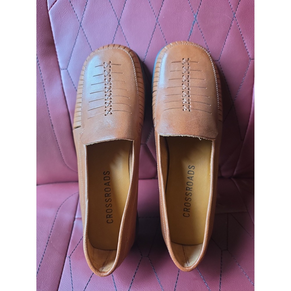 Crossroads Leather Camel Loafers/ Slip-ons - 7 M